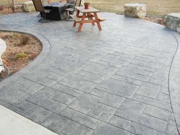 Stamped Patio With Border